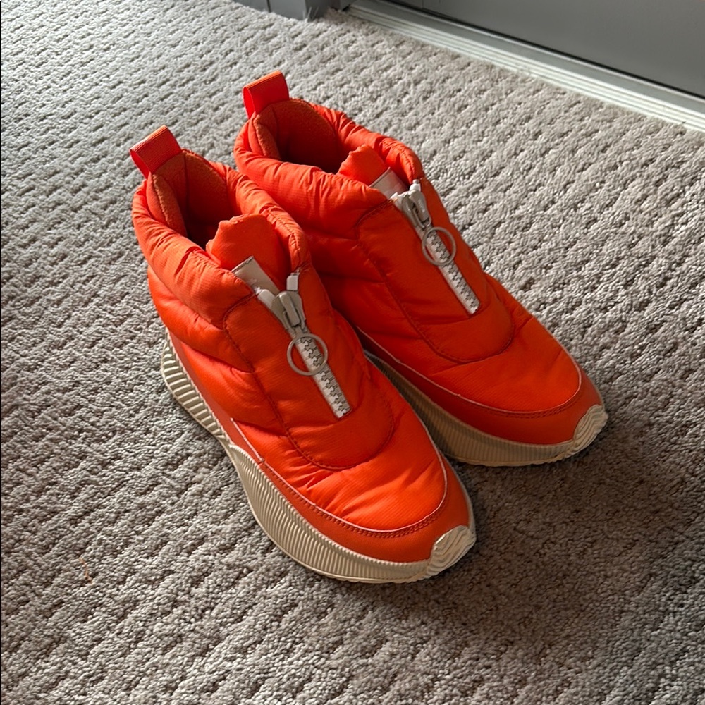 Orange High-Top Sneakers